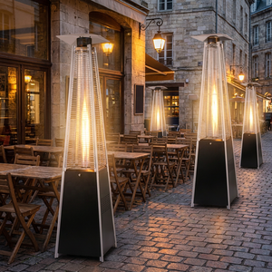 Chauffe-terrasse à gaz en colonne de 45 000 BTU avec soupape de sécurité anti-basculement et arrêt automatique, chauffage extérieur au propane pour restaurants commerciaux - Product Image 1