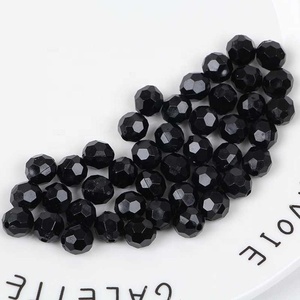 2023 Hot Sale Wholesale Acrylic Faceted <strong>Black</strong> <strong>Beads</strong> 8mm 10mm For DIY Bracelet Bags Making - Product Image 5