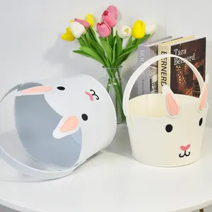 Cajas de Regalo de Pascua con forma de animales, cestas de huevos de fieltro, nuevo diseño