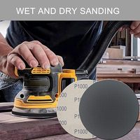 Disques de ponçage en carbure de silicium de 6 pouces, grain moyen, OEM, papier abrasif imperméable pour ponceuse orbitale aléatoire, longue durée de vie, haute performance