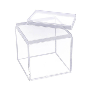 Di alta qualità moderno cubo quadrato di plastica scatola di caramelle con piccoli gioielli coperchio eco-friendly acrilico espositore per regali - Product Image 3