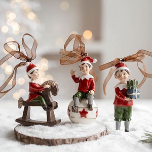 Haute Qualité Vintage Père Noël <span class=keywords><strong>Elfe</strong></span> Résine Ornements Suspendus Festif Décor À La Maison Arbre De Noël Pendentif Décorations De Noël - Product Image 3