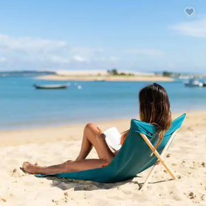Lettino relax senza sabbia reclinabile lettino pieghevole portatile da esterno in tela di <span class=keywords><strong>legno</strong></span> tappetino da spiaggia pieghevole sedie da <span class=keywords><strong>mare</strong></span> con schienale - Product Image 6