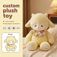 Peluche personnalisée mignonne en tissu super doux, poupée animal en peluche rose personnalisable pour promotion OEM ODM