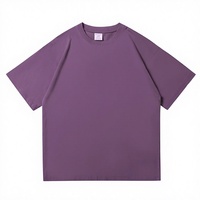 T-shirt Unisexe Personnalisé en Polyester/Coton 220g, Tricoté 32 Fils, Uni, Ample, Respirant, avec Logo Personnalisé, Fabricant OEM, FOB