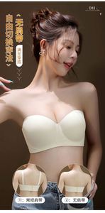 All'ingrosso reggiseno senza spalline <span class=keywords><strong>di</strong></span> alta qualità traspirante solido Push up Plus Size con ferretto Bralette da <span class=keywords><strong>donna</strong></span> - Product Image 5