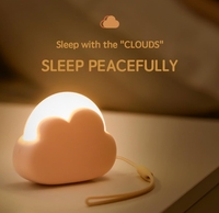 Portable LED veilleuse mignon nuage Mini lampe de bureau Rechargeable enfants veilleuse Camping lampe de chevet chambre veilleuses