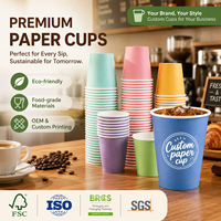 Gobelet à café jetable en papier kraft simple paroi, recyclable, avec rebord roulé, design moderne, pour espresso, café à emporter