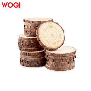 WOQI personnalisé pin <span class=keywords><strong>bois</strong></span> coupe tranche cercles écorce naturel <span class=keywords><strong>sapin</strong></span> bricolage artisanat en gros naturel <span class=keywords><strong>bois</strong></span> boisson mur signes - Product Image 3