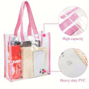 High-quality Transparent PVC Single-shoulder Handbag, Custom Logo Color, Daily-use Shopping <b>Bag</b> - Product Image 6