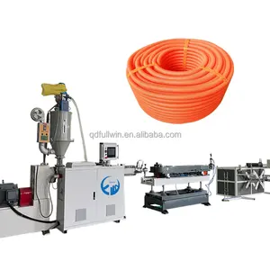 Pipa air PVC otomatis Spiral tunggal bergelombang pipa listrik mesin pembuat garis produksi PVC Extruder