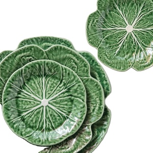 Vente chaude Assiettes à dîner en céramique irrégulière de forme de chou blanc créatives en porcelaine fine Plat et assiette pour les occasions de fête - Product Image 2