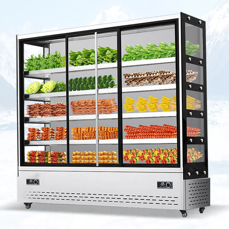 Refrigerador comercial Frezzer com porta de vidro, ventilador de refrigerador, motor de 220v, refrigerador, refrigerador, refrigerador, duas portas