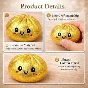 Caja de vapor con dumplings blandos y brillantes, juguetes antiestrés y para la ansiedad para adultos y niños, juguete sensorial para apretar, regalos de Pascua - Product Image 4