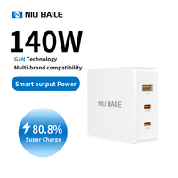 Chargeur GaN Type-C 140W directement de l'usine, 100-240V, OEM ODM, charge rapide UFCS, chargeur intelligent pour téléphone portable, chargeur de batterie, chargeur pour iPhone