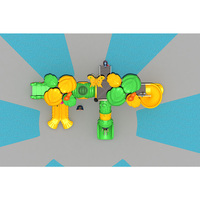 Structure de jeu extérieure robuste en acier galvanisé avec toboggan pour enfants, idéale pour les écoles, parcs et communautés