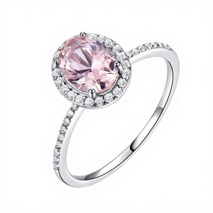 Anillo de Compromiso y Boda de Plata de Ley Chapado en Oro con Topacio Azul Natural Vintage de Corte Ovalado para Mujer - Product Image 3