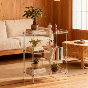 Estantería de Almacenamiento Moderna y Minimalista de Acrílico Multicapa para Sala de Estar, Librería con Almacenamiento Extraíble, Sofá Duradero - Product Image 4