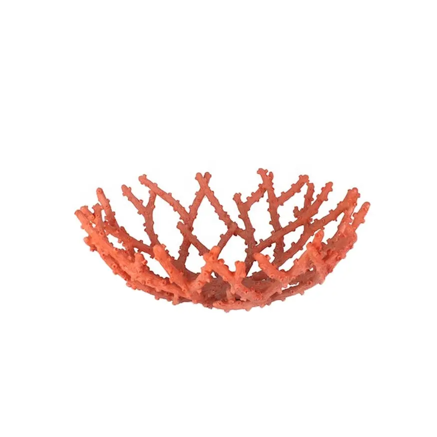 3D resin serving tray coral look ornaments resin coral craft home desktop decor wedding decorative tray