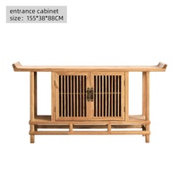 Nouvelle armoire à chaussures d'entrée en bois massif de style chinois antique, durable, table console à double usage, rangement, chambre à coucher, appartement, hôtel