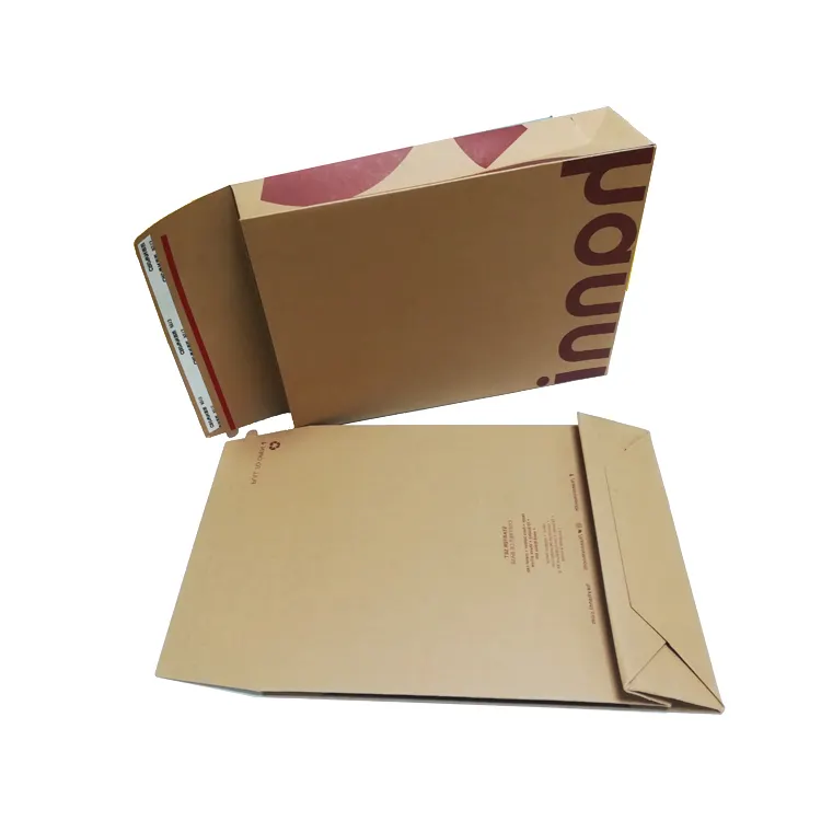 Kraft dosya zarf çanta özel baskı köşebent hediye ambalaj posta belgeler için genişletilebilir karton mailler kağıt belge çantası