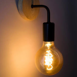 E27 220V Loft industriel Vintage rétro applique murale en bois appliques murales décoratives bougeoirs en métal lanternes bocaux à bougies - Product Image 2