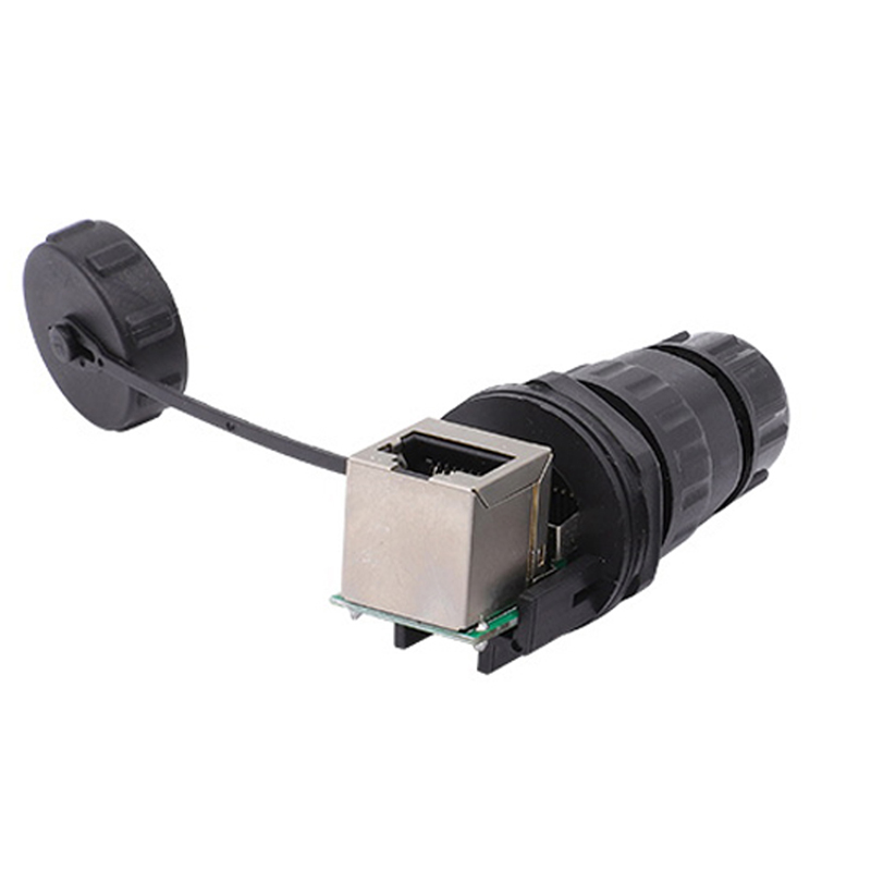 Панельное крепление AOHUA cat5 cat6 90 градусов IP67 водонепроницаемые разъемы rj45