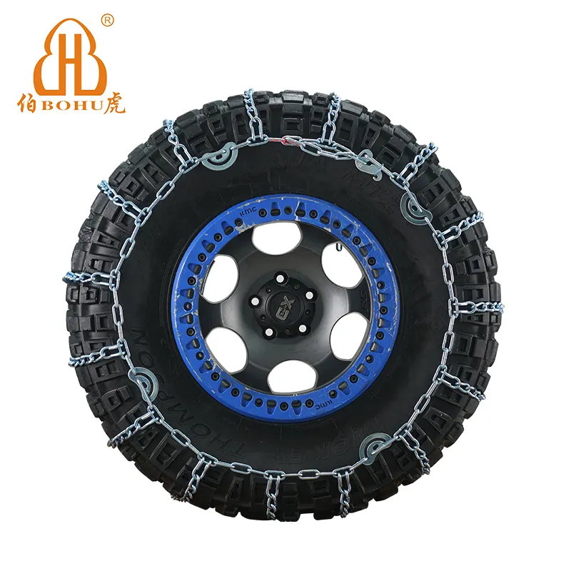 BOHU Tractor Truck Tire Snow Chain Customized Anti-skid Safety Tire Protection Wheel Tyre Mud Snow Steel Chain