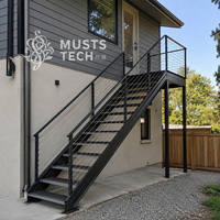 Escalier extérieur en acier de précision pour développement résidentiel, fabrication OEM/ODM