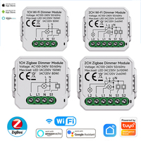 Módulo de interruptor WiFi inteligente Tuya, interruptor de atenuación para control de luz de hogar inteligente, relé de disyuntor