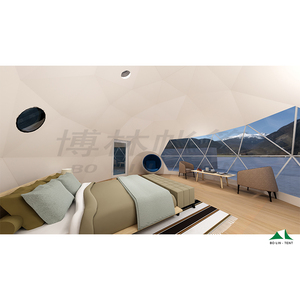 Tente de camping hôtel <span class=keywords><strong>Champing</strong></span> Tente dôme géodésique imperméable et transparente à double porte - Product Image 5