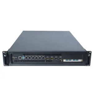Piesia 12th Gen LGA1700 2*DDR4 64GB Network Security Industrial Firewall Mini PC Case X86 6LAN 4*SFP 10G 2U Server Chassis