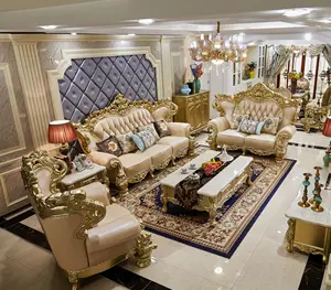 2023 новая мебель для гостиной резной диван из массива дерева французское шампанское золотой диван мебель