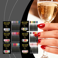 Ensemble de stylos à colle pour ongles, série Nail Art Fantasy, stylo à huile multicolore 30ML, UV/LED, motif carré de luxe coréen, mélange de couleurs tendance