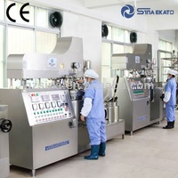 Homogeneizador al Vacío con Pantalla Táctil PLC SME-C de 100L, Utilizado para la Elaboración de Pequeñas Cantidades de Crema para el Cuidado de la Piel