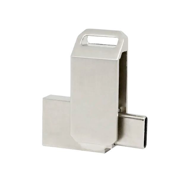 High Quality 2-in-1 USB 2.0/3.1 Type-C Metal Flash Drive 128GB for Android OTG