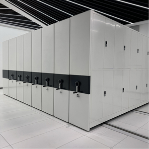 Armadio di deposito in acciaio manuale sistema Rack Mobile per la conservazione dei documenti negli uffici - Product Image 1