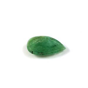 ใบมรกตสีเขียวแกะสลักด้วยมือ,อัญมณี Cabochon แบบเรียบเครื่องประดับ DIY จี้แกะสลักพลอยสีเขียวมรกต - Product Image 2