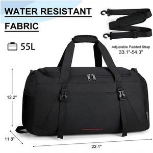 Công Suất Lớn Không Thấm Nước Polyester Dây Kéo Giày Ngăn Thời Trang Tay Mang Theo Tote Phòng Tập Thể Dục Tập Thể Dục Du Lịch Thể Thao Túi Du Lịch Ba Lô - Product Image 4