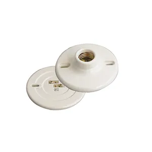 E27 Socket, Porselein Lamp Socket, Bulb Socket F507 4-1/2"