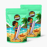 Sacs Doypack en Mylar PE à fermeture zip thermoscellable, anti-odeur, écologiques, avec logo personnalisé, 3.5g 7g 14g, qualité alimentaire, pour gâteaux et salades, vente en gros