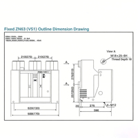 Interruptor de Circuito al Vacío de Tipo Fijo, Interruptor de Alta Tensión de 630A, Interruptor al Vacío de 1250A, VCB para Equipos de Conexión KYN28, VCB Directo de Fábrica