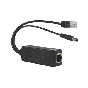 Adaptor konektor Splitter Poe 30v 12V, untuk kamera keamanan CCTV pengawasan 5.5x2.1mm kabel Plug DC