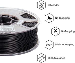Filament <span class=keywords><strong>ESUN</strong></span> 1KG 1,75 mm PA CF en nylon renforcé de fibre de carbone pour imprimantes 3D naturelles - Product Image 4