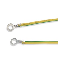 Câble Pigtail Jaune-Vert 18AWG avec Borne Annulaire 4,2 mm pour Fil de Terre 600V VW-1 FT1 105 ° Cuivre étamé pour l'automobile solaire OEM