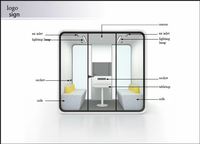Cabina de Oficina Móvil, Sala de Negociación, Cabina de Estudio para Interiores, Cabina Acústica Prefabricada para Exteriores