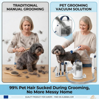 Tondeuse à Cheveux Électrique pour Chien et Chat, Outil de Toilettage, Brosse de Toilettage