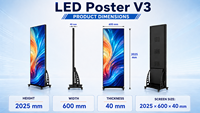 Schermo LED Poster Transtech P1.56 V3 Personalizzabile per Pubblicità, Garanzia 1 Anno, Luminosità 600CD, HDR10+, Impermeabile IP54, Full Color