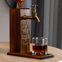 Distributeur de whisky en bois rectangulaire classique personnalisé cadeau d'affaires durable et écologique décor de bar à la maison