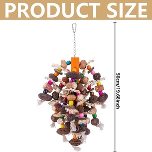 Jouet à mâcher pour perroquet en épis de maïs, perles colorées en forme de fruits et légumes pour ara, cacatoua, gris-africain - Product Image 6